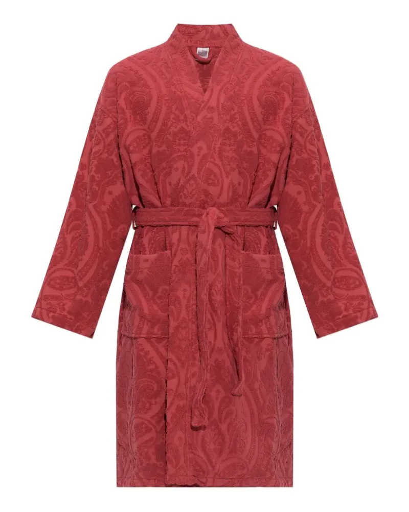 Etro paisley-jacquard bathrobe - Rot Rot