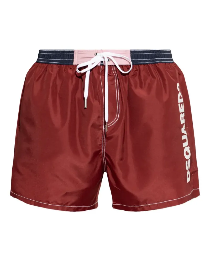 Dsquared2 logo-print swim shorts - Rot Rot
