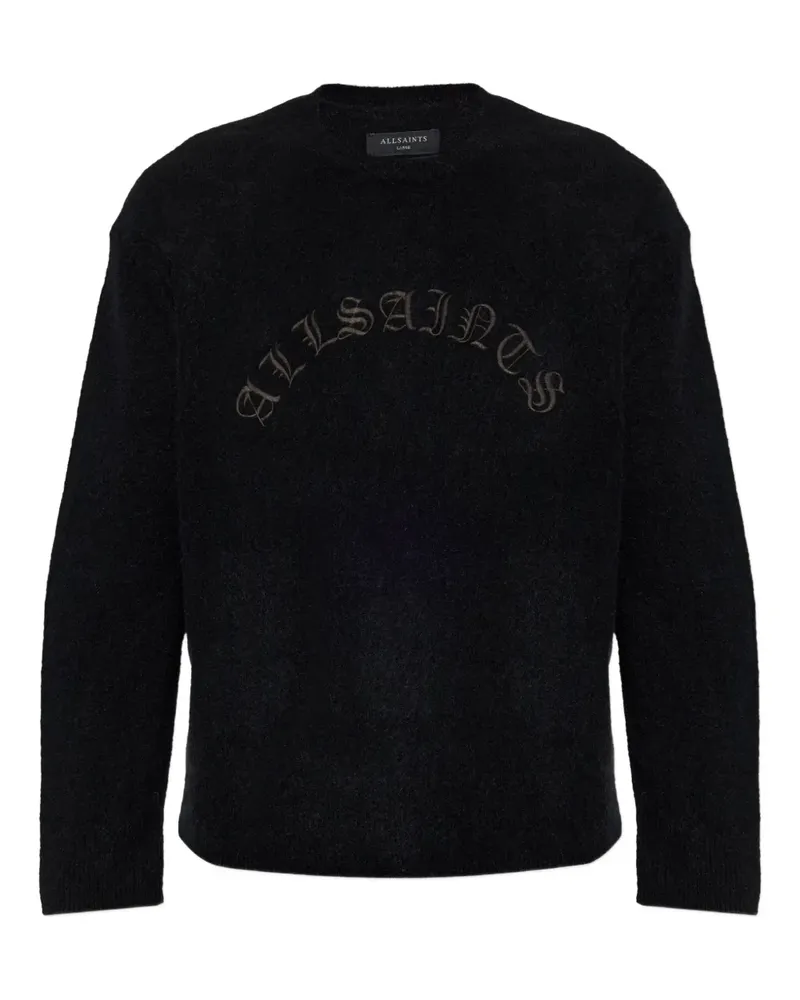 AllSaints Curv Pullover mit Stickerei - Schwarz Schwarz