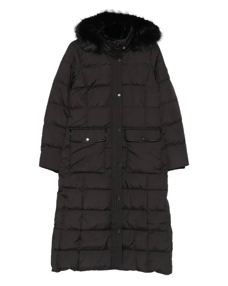 Ralph Lauren fur-trim coat - Schwarz Schwarz