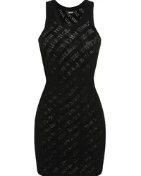 Just Cavalli Minikleid mit transparentem Logo Schwarz