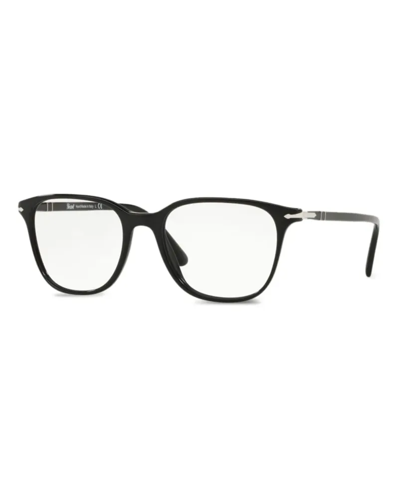 Persol Brille mit eckigem Gestell - Schwarz Schwarz