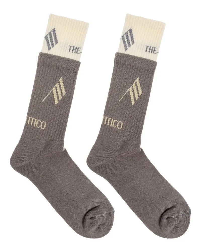 ATTICO Socken mit Logo-Print - Grau Grau