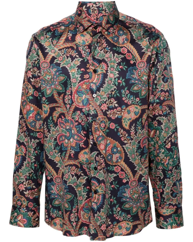 Etro Hemd mit Paisleymuster - Blau Blau