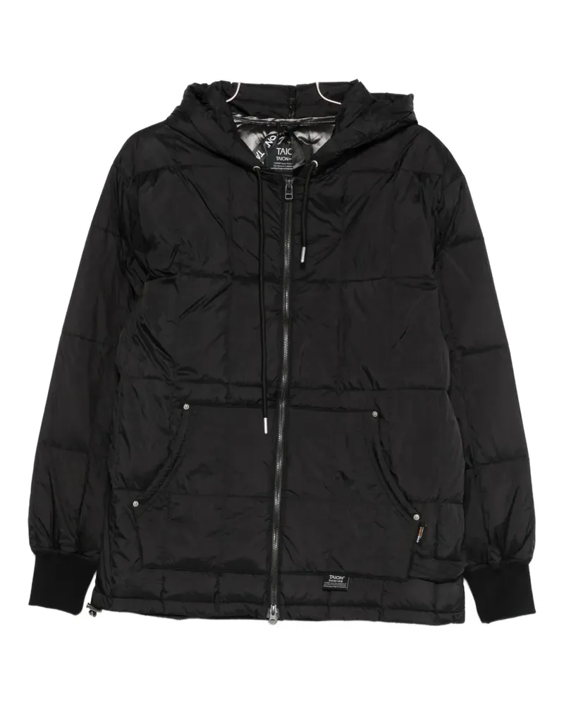 TAION Gesteppte Kapuzenjacke - Schwarz Schwarz