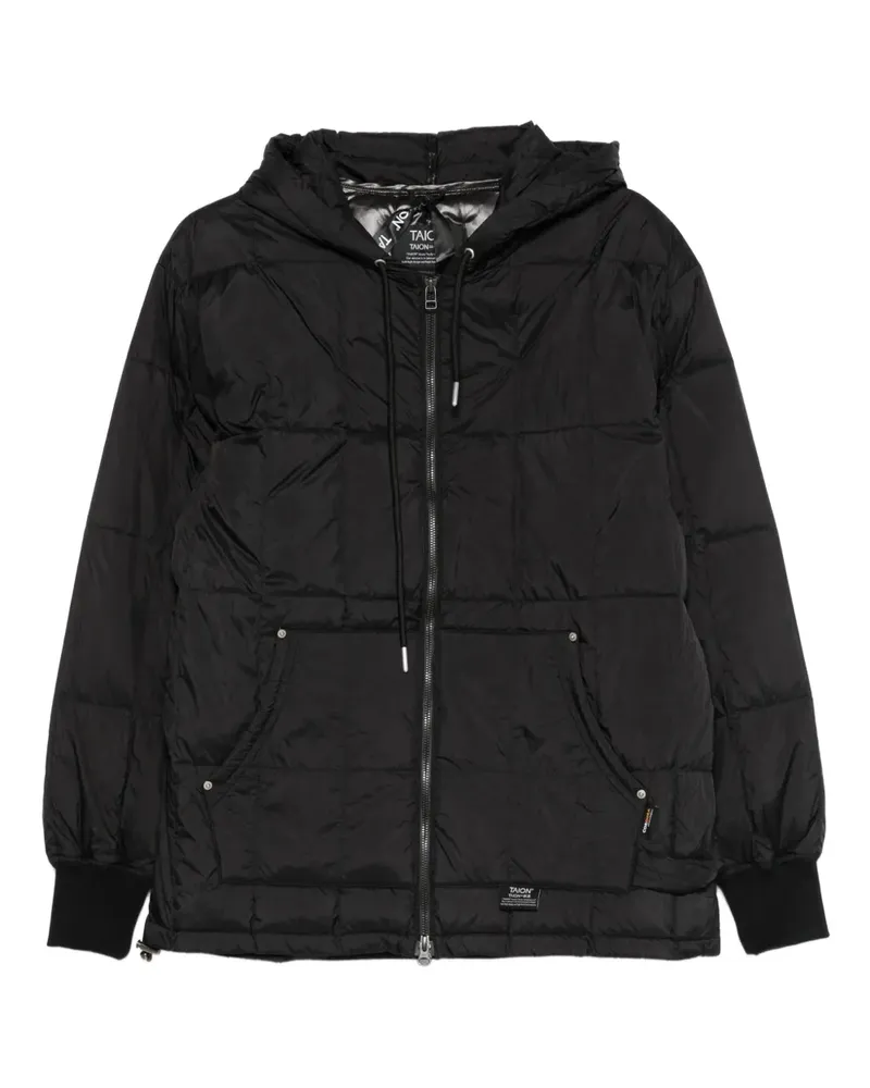 TAION Gesteppte Kapuzenjacke - Schwarz Schwarz