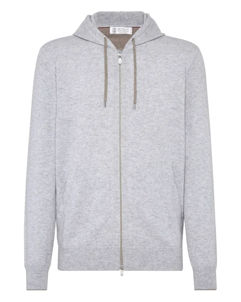 Brunello Cucinelli Kapuzenjacke aus Kaschmir - Grau Grau