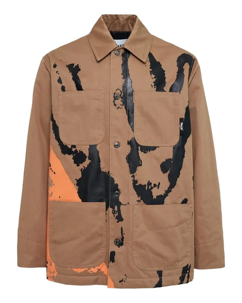 MSGM printed shirt jacket - Braun Braun