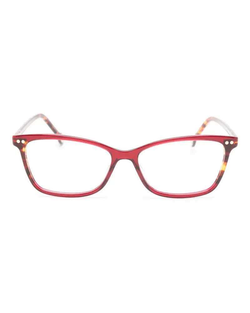 Carolina Herrera New York Cat-Eye-Brille in Schildpattoptik - Rot Rot