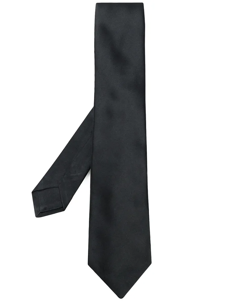 Kiton Klassische Seidenkrawatte - Schwarz Schwarz
