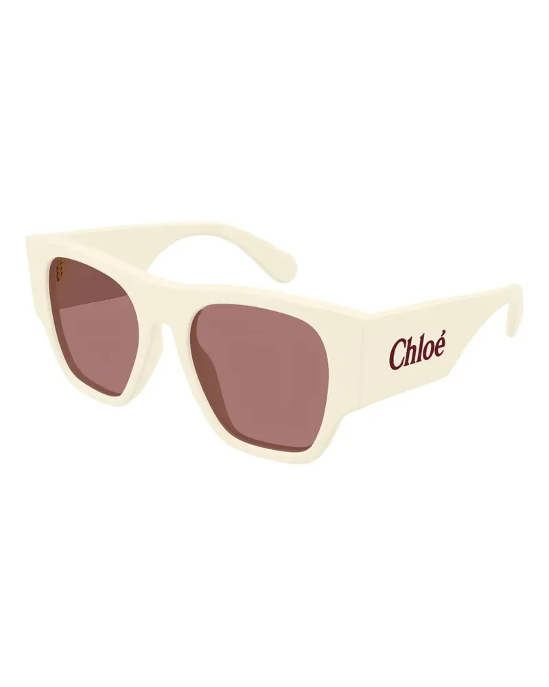 Chloé Naomy Sonnenbrille mit Oversized-Gestell - Nude Nude