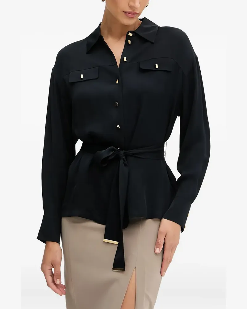 MARCIANO Los Angeles belted-pocket shirt - Schwarz Schwarz