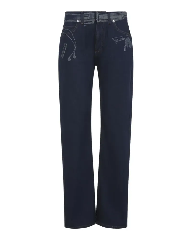 Jean Paul Gaultier belt-loops jeans - Blau Blau