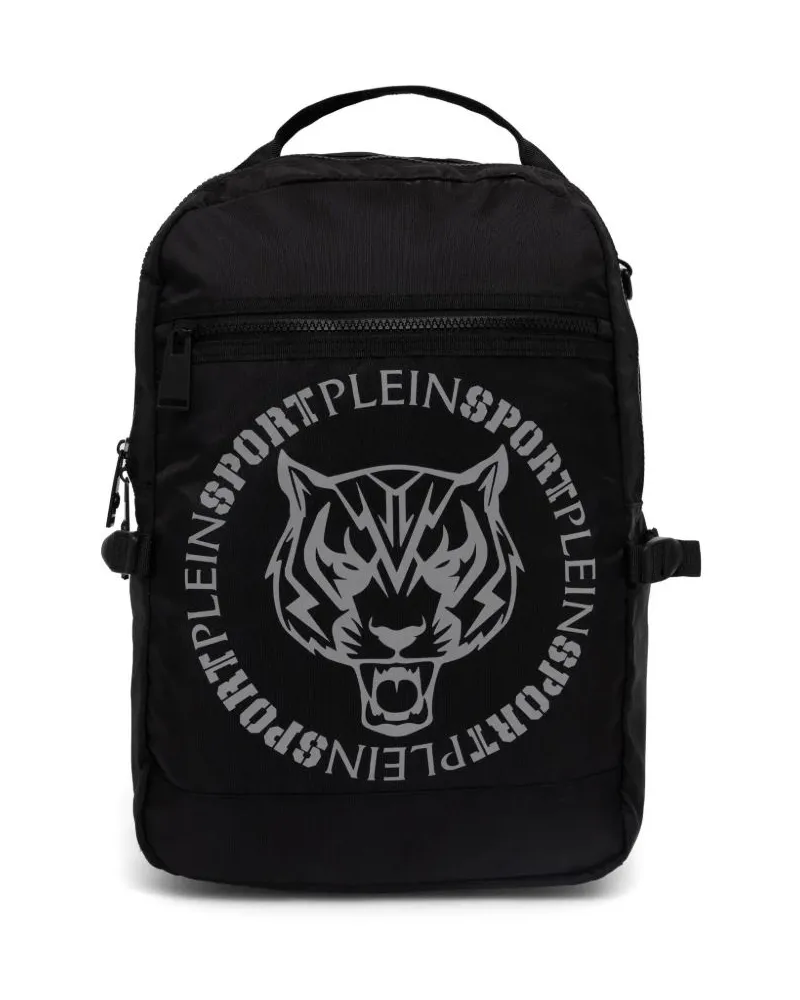 Philipp Plein Rucksack mit Logo-Print - Schwarz Schwarz