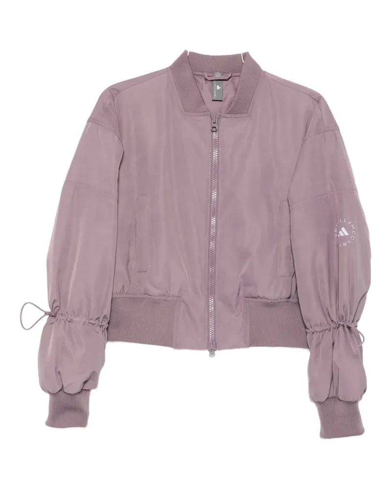 adidas zip-fastening ruched-sleeve jacket - Violett Violett