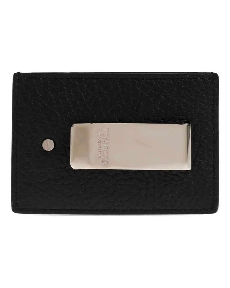 Tom Ford logo-engraved leather cardholder - Schwarz Schwarz