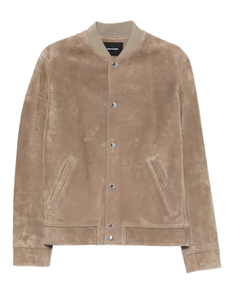 Yves Salomon Bomberjacke aus Wildleder - Nude Nude