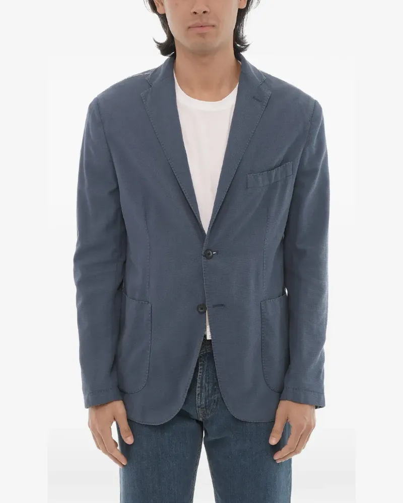 Corneliani single-breasted notch-lapel blazer - Blau Blau