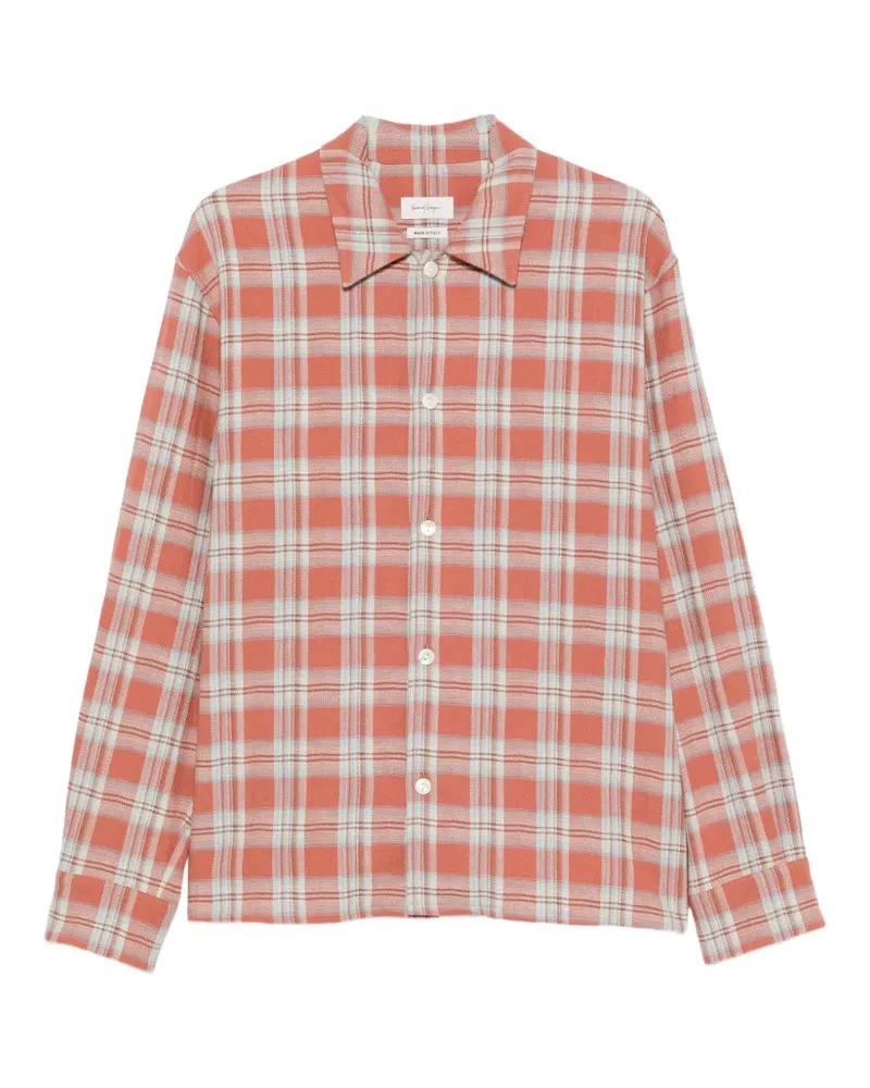 Second/Layer Hemd mit Karomuster - Orange Orange