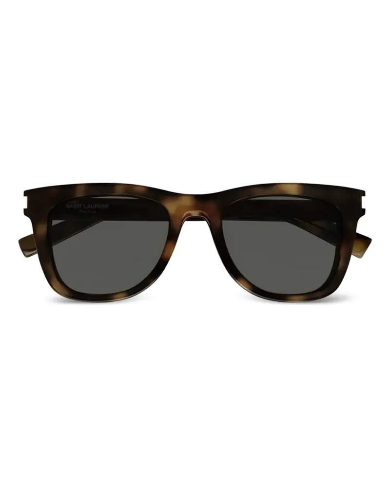 Saint Laurent Eckige Sonnenbrille in Schildpattoptik - Braun Braun