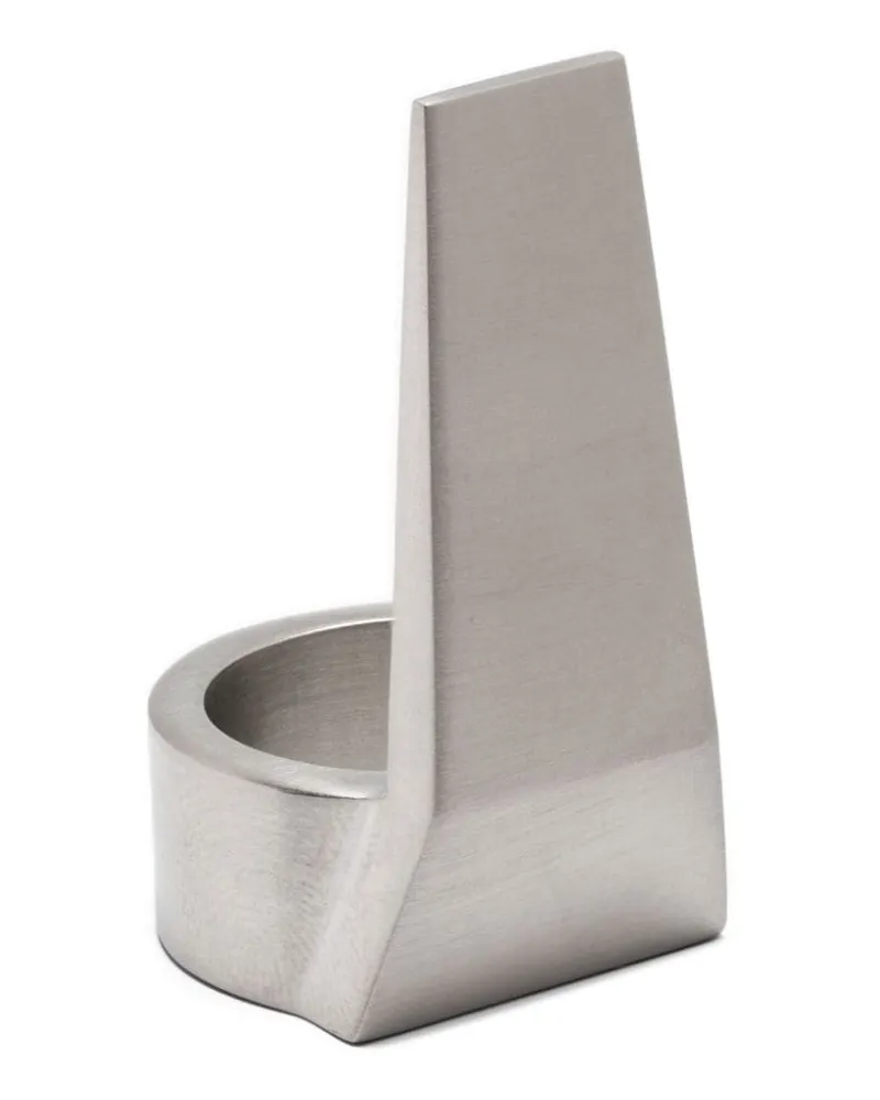 Rick Owens Runk Ring mit Logo-Gravur - Silber Silber