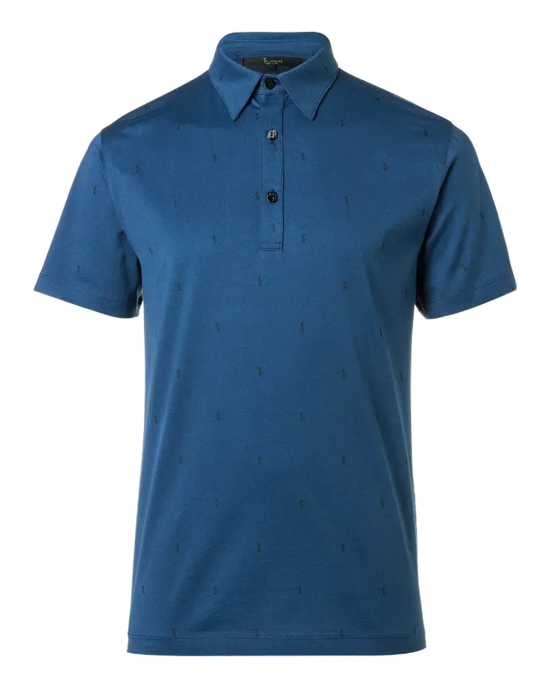 Billionaire Trey logo-print polo shirt - Blau Blau