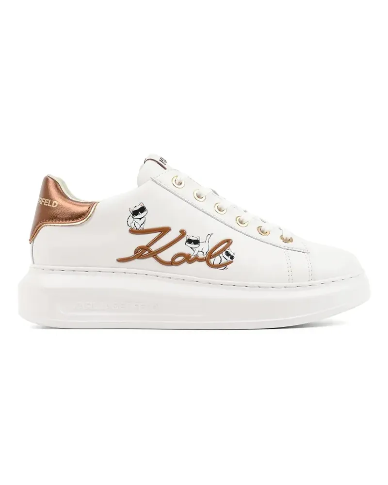 Karl Lagerfeld Kapri logo-patch platform sneakers - Weiß Weiß