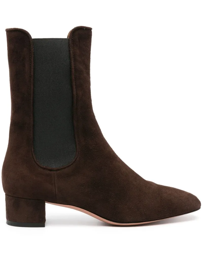 Aquazzura Lyon Stiefel aus Wildleder 35mm - Braun Braun
