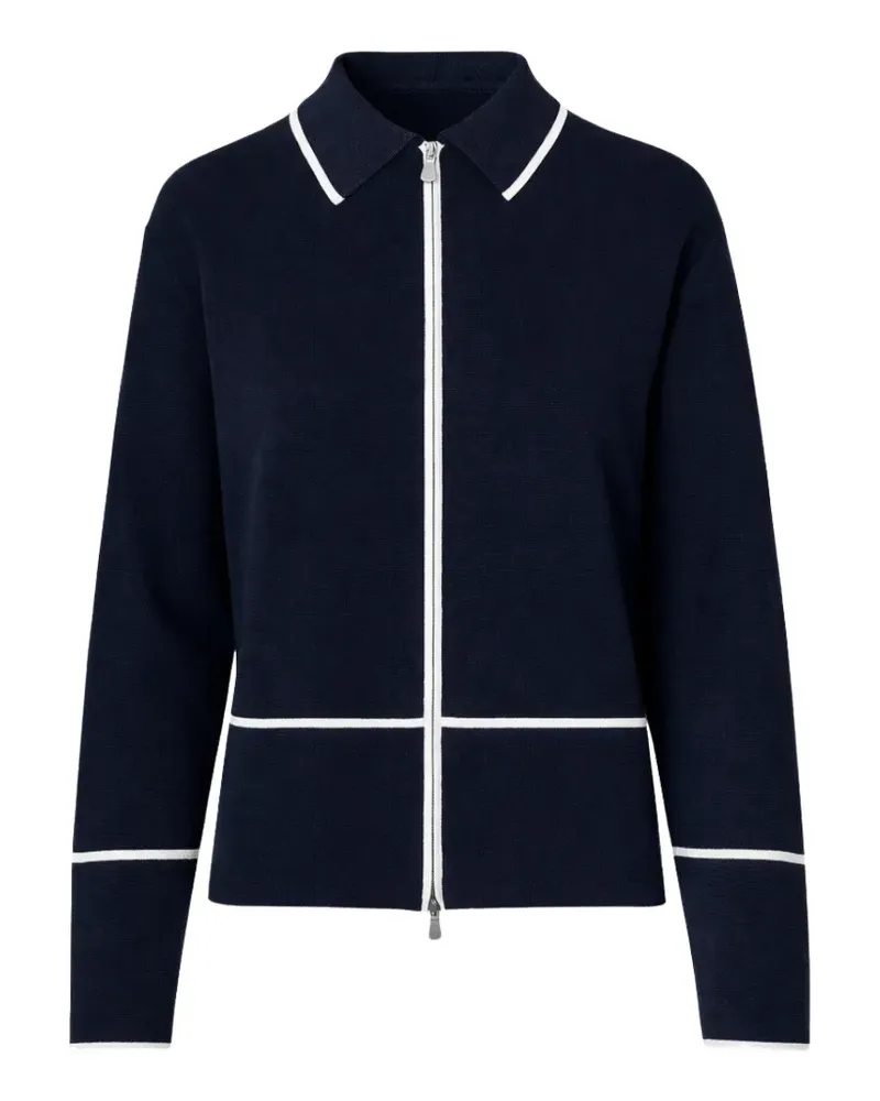 Gran Sasso piped zip jacket - Blau Blau