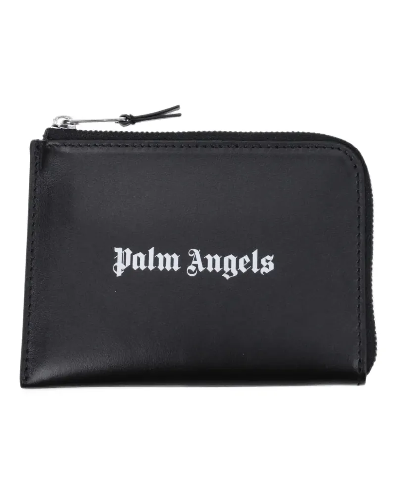 Palm Angels logo-print leather cardholder - Schwarz Schwarz
