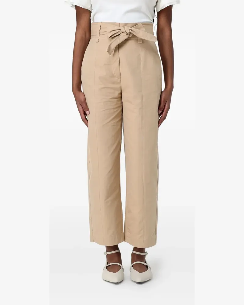 Twin-Set Cropped-Hose mit Gürtel - Nude Nude