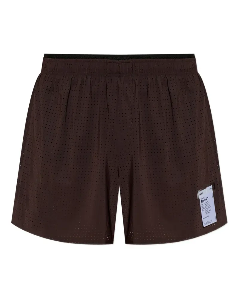 Satisfy Perforierte Space-O Shorts - Braun Braun