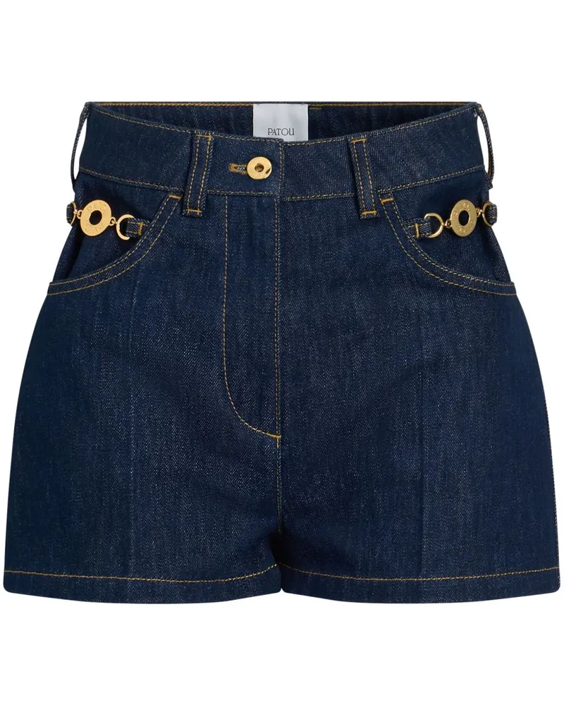 Patou Kurze Jeans-Shorts - Blau Blau