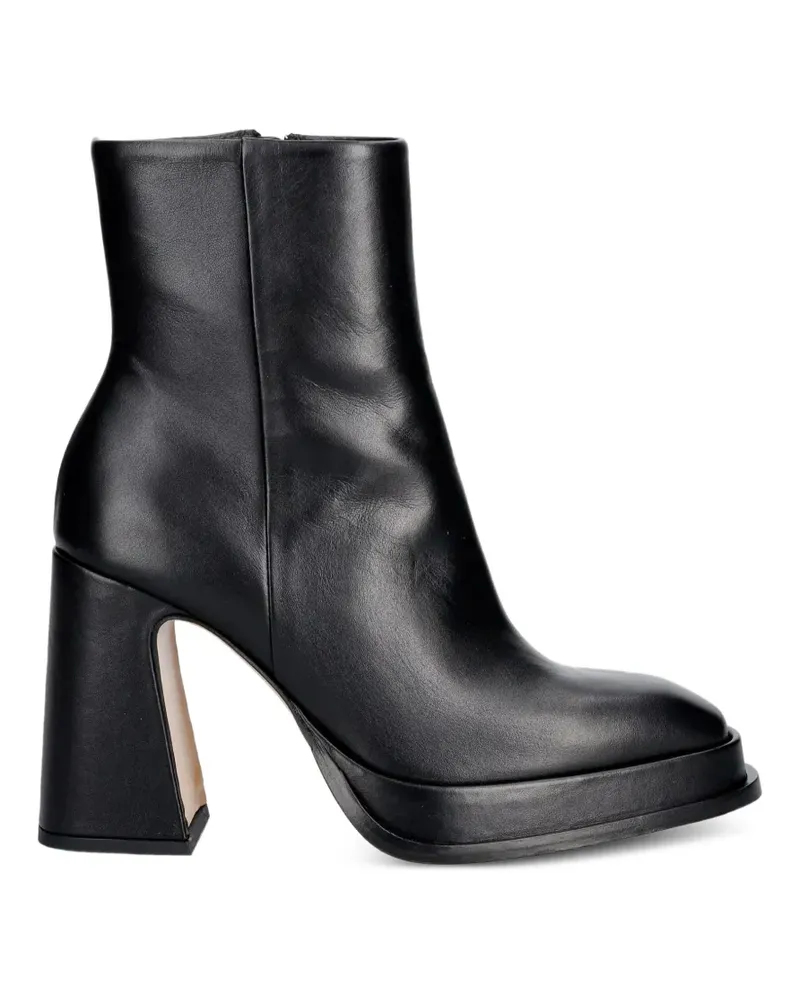 SOULIERS MARTINEZ Chueca Plateau-Stiefeletten mit quadratischer Kappe - Schwarz Schwarz