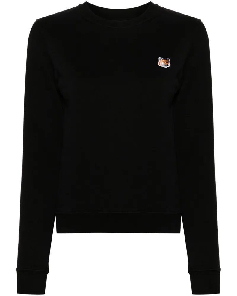 Kitsuné Fox Head Pullover - Schwarz Schwarz