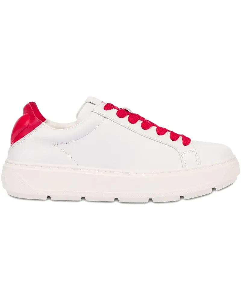Moschino Sneakers mit Schnürung - Weiß Weiß