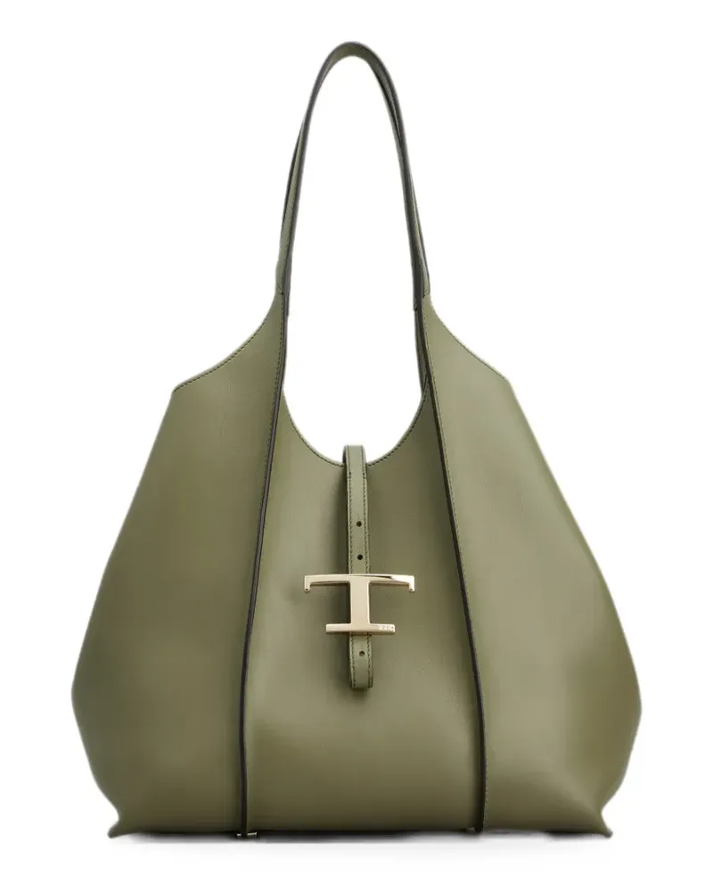 TOD'S T Timeless Shopping bag in leather small - Grün Grün