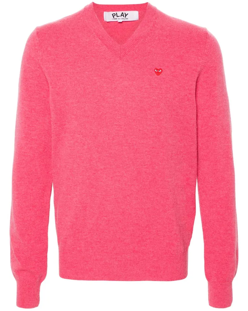 Comme des Garçons Pullover mit Herz-Patch - Rosa Rosa