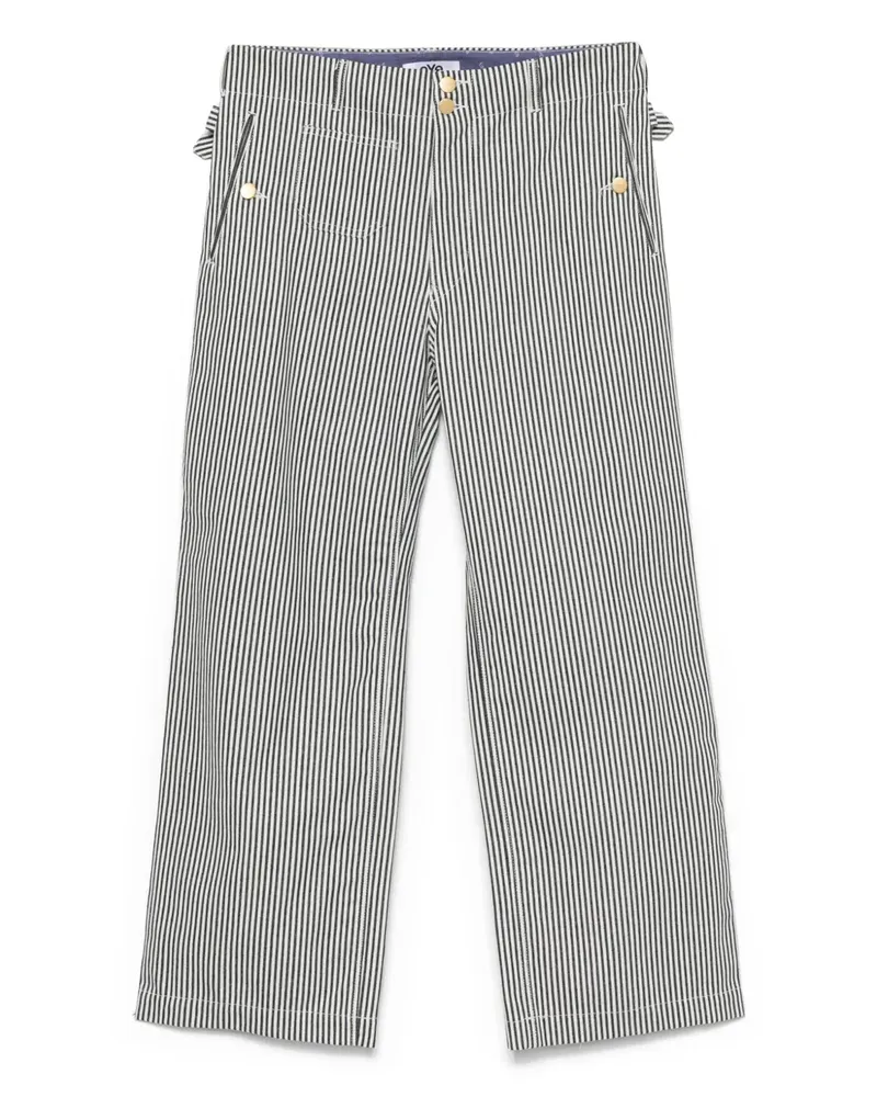 Junya Watanabe Gestreifte Hose - Weiß Weiß