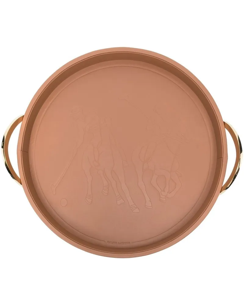 Ralph Lauren Home Tablett aus Leder mit Prägung - Nude Nude