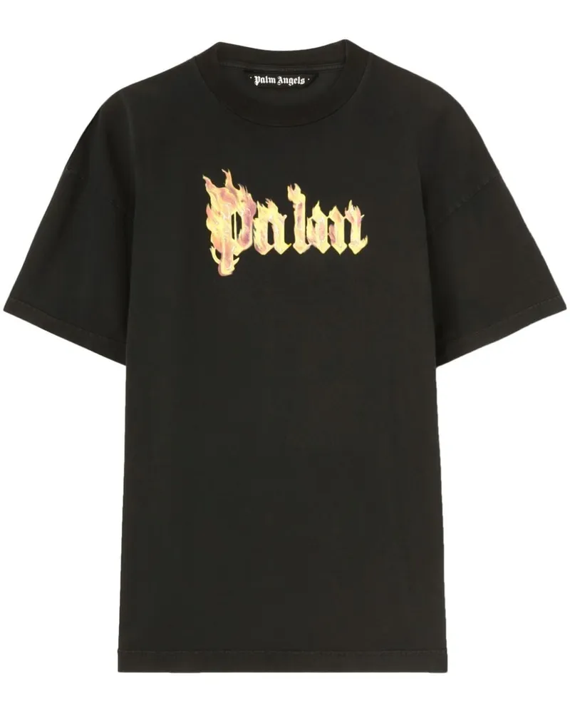 Palm Angels T-Shirt mit Logo-Print - Schwarz Schwarz