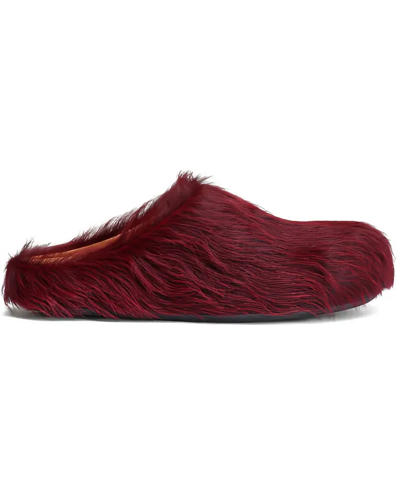 Marni calf-hair mules - Rot Rot