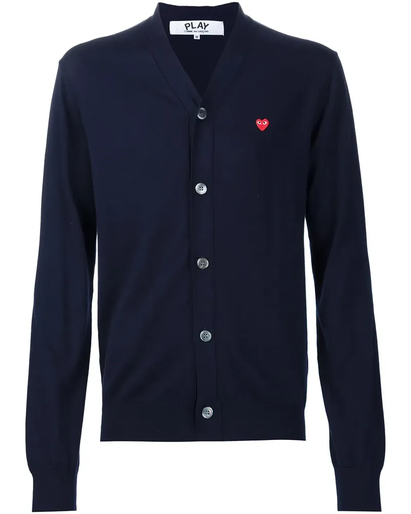Comme des Garçons Cardigan mit Logo-Stickerei - Blau Blau