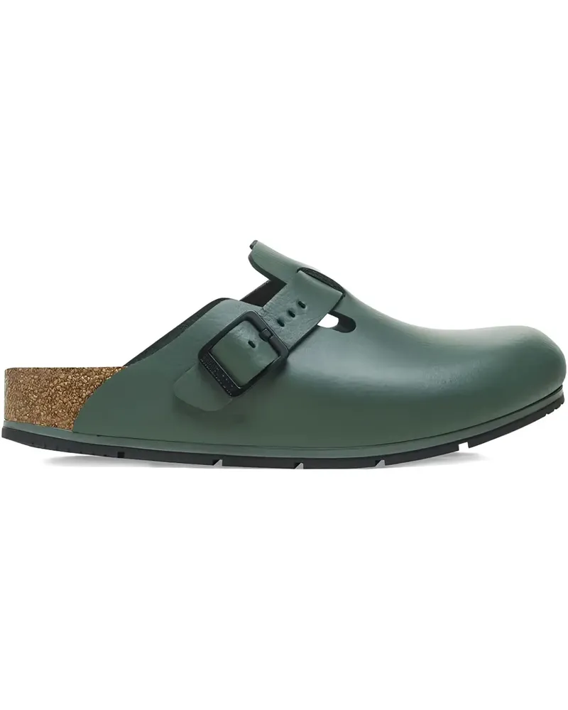 Birkenstock Boston Pro "Leather-Thyme" Mules - Grün Grün