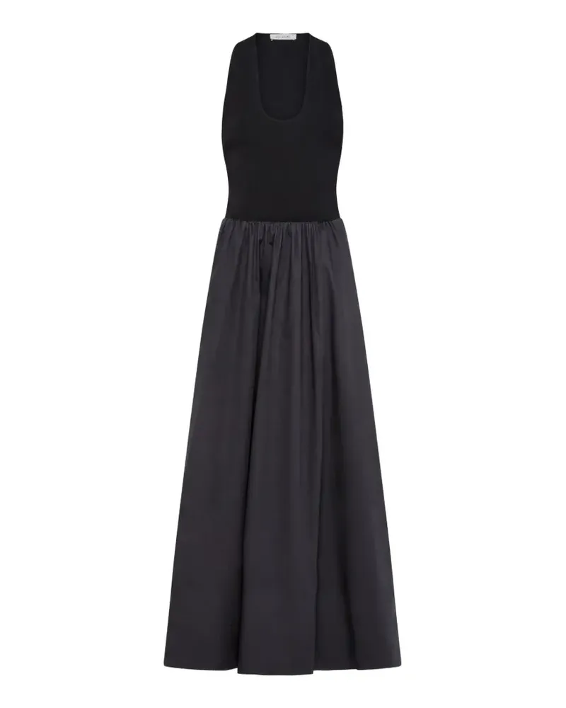 St. Agni Gerafftes Kleid mit gestricktem Oberteil - Grau Grau