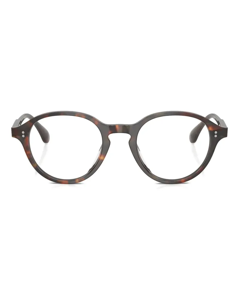 Oliver Peoples Brille mit rundem Gestell - Braun Braun