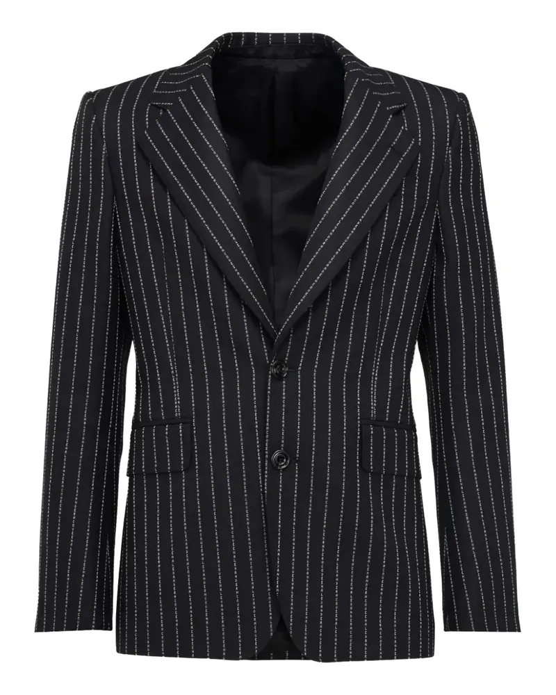 Alexander McQueen Sakko mit Nadelstreifen - Schwarz Schwarz