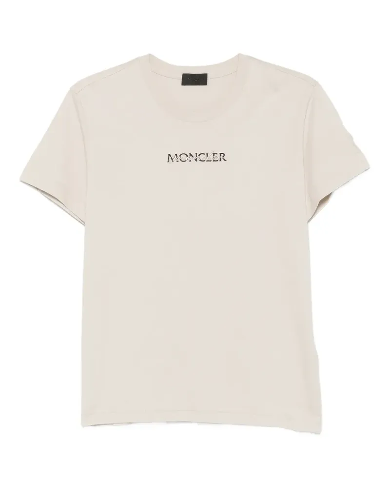 Moncler crew-neck T-shirt - Nude Nude