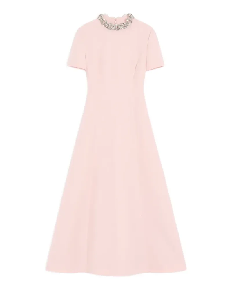 Valentino Garavani Crepe Couture Midikleid mit Stickerei - Rosa Rosa
