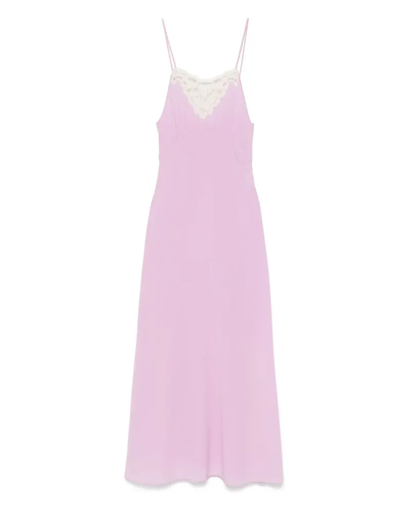 Chloé Midikleid mit Spitzendetail - Violett Violett